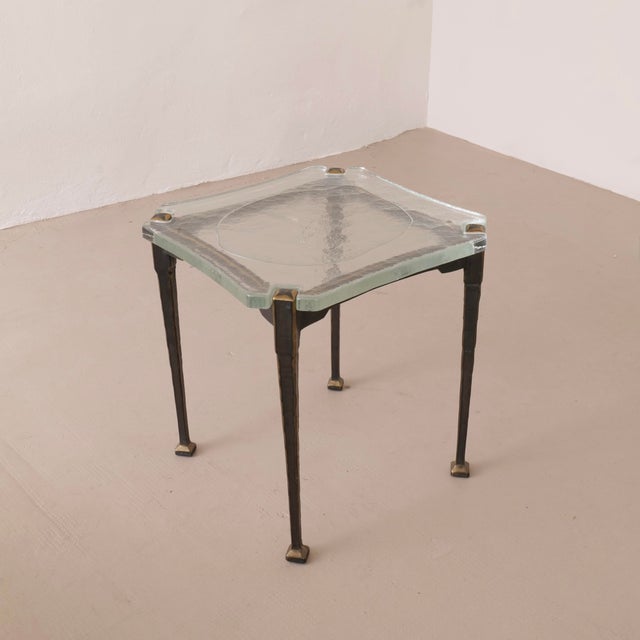 1980s Lothar Klute Design Brutalist Coffee Table Forged Bronze, 1980 For Sale - Image 5 of 7