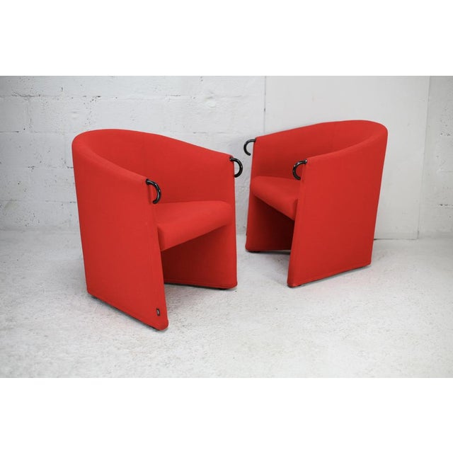 Set of Red Armchairs from Arflex, Italy, 1980 For Sale - Image 15 of 16