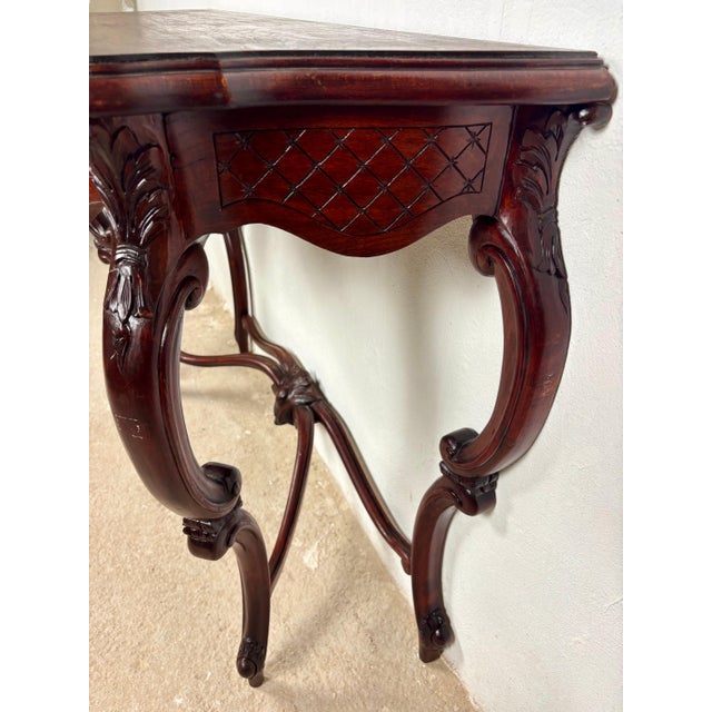 Italian Rococo Style Carved Console Table, Early 20th Century For Sale - Image 13 of 14