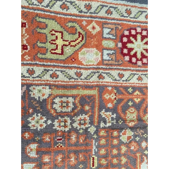 Large Antique Spanish Oushak Rug For Sale - Image 6 of 18