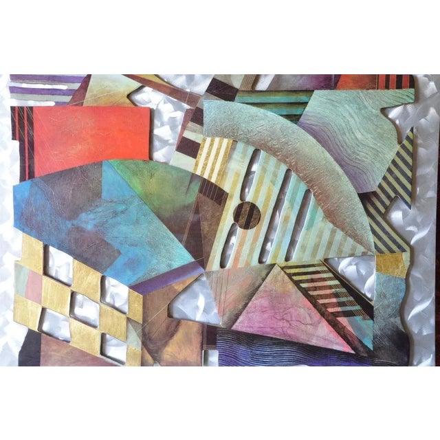 Mixed Media 3d Relief Art (54"x42") "Circularity in Motion" by Richard Hall For Sale - Image 9 of 11