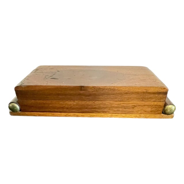 Vintage Art Deco Wood Pen and Pencil Box For Sale