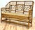 Mid 20th Century Vintage Brighton Pavilion Style Chippendale Bamboo Caned Seat Bench Settee For Sale - Image 5 of 11
