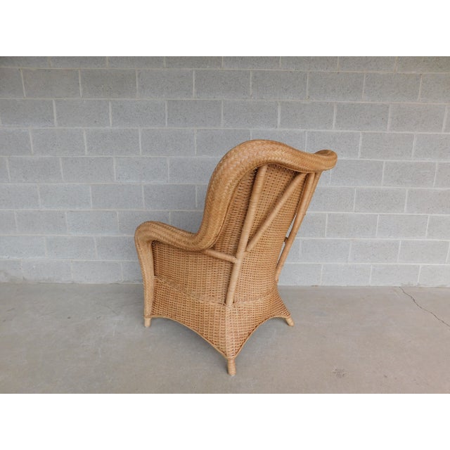 Henry Link Fan Back Wicker Club Chair Chairish