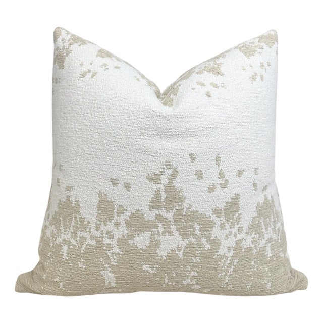 Dappled Woven Pillow Cover in Brown, 20x20 Pillow For Sale