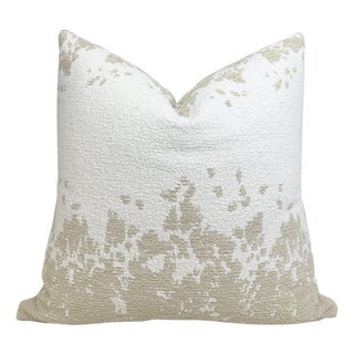 Dappled Woven Pillow Cover in Brown For Sale