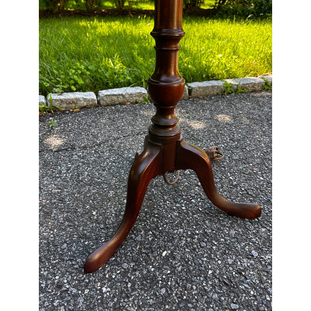 Vintage Knob Creek Mahogany Floor Lamp Table For Sale In Philadelphia - Image 6 of 7