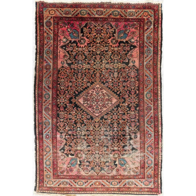1930s Antique Handmade Persian Rug 4'4"x 6'7" For Sale - Image 13 of 13