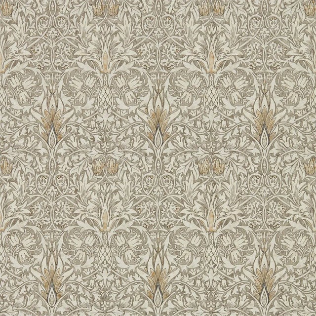 Morris & Co Snakeshead Wallpaper in Stone/Cream - a Sample For Sale