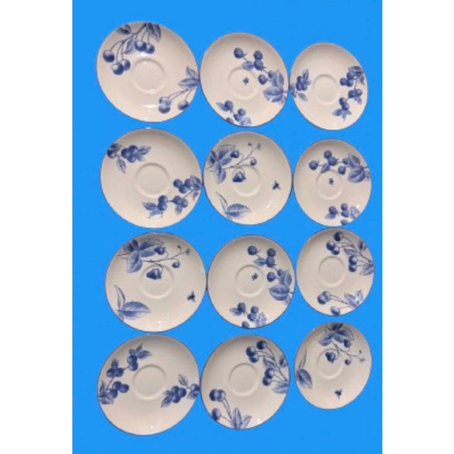 Royal Blue 1990s Tiffany & Co. Nature Bone China Tea Sets Collection Made in England - 24 Pieces For Sale - Image 8 of 11