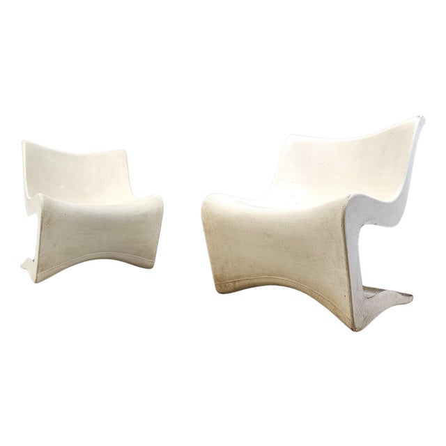 Silène Lounge Chairs by M Borgnat for Clairitex, 1960s, Set of 2 For Sale