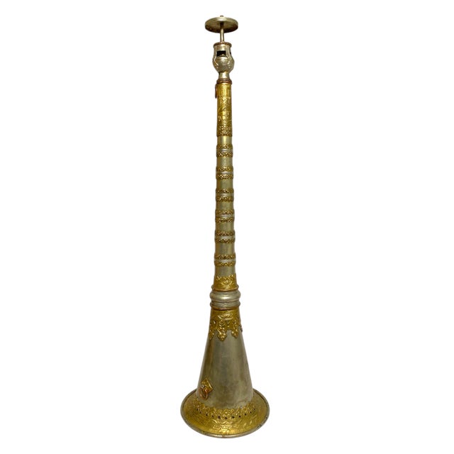 Antique Tibetan Gyaling Instrument 22.5" Rgya Gling Buddhist Ceremonial Decor For Sale - Image 10 of 17