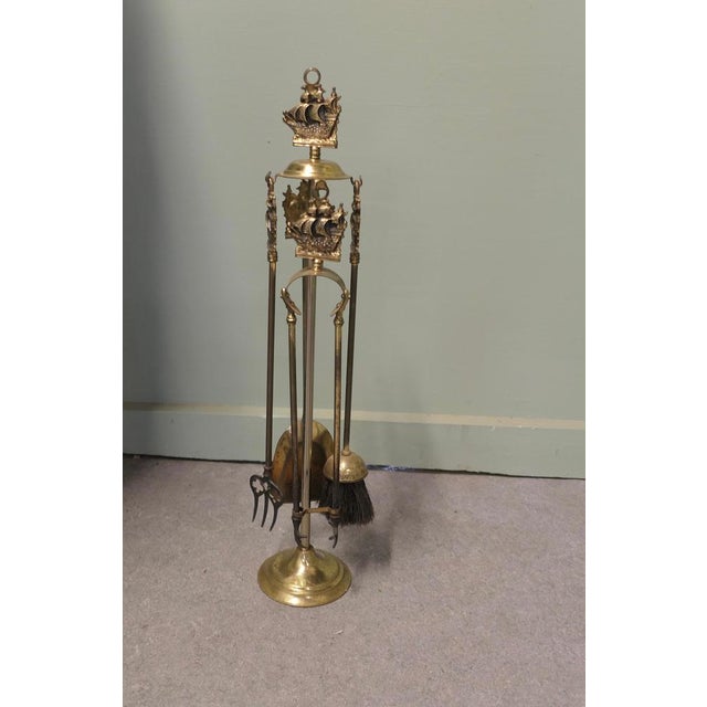 Brass Fireside Companion Set, Cutty Sark This is an attractive set on its own stand, shovel, tongs, poker and hearth...