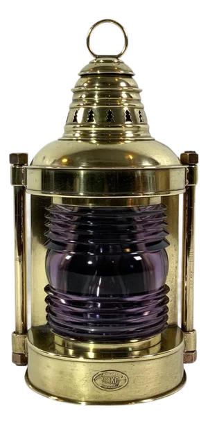 Brass Ships Masthead Lantern with Lavender Lens