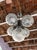 Vintage Art Deco Style Chandelier with Etched Glass Shades and Chrome Finish, 1970s For Sale - Image 4 of 9