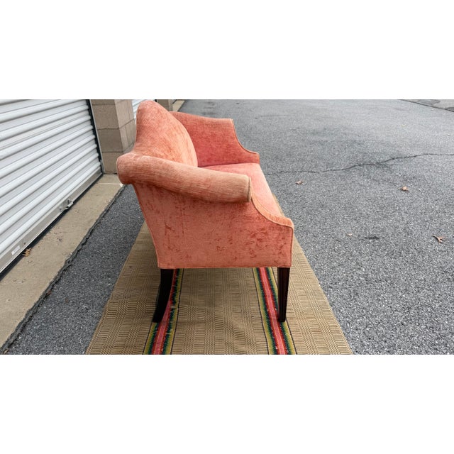 Pink A Very Nice Antique Mahogany Camelback Window Settee, English, Circa 1920’s For Sale - Image 8 of 17