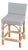 Serienna 24.5 in. Seat Height Rectangular Rattan Low Back Counter Stool, Gray/White Dot / Natural Rattan Frame For Sale