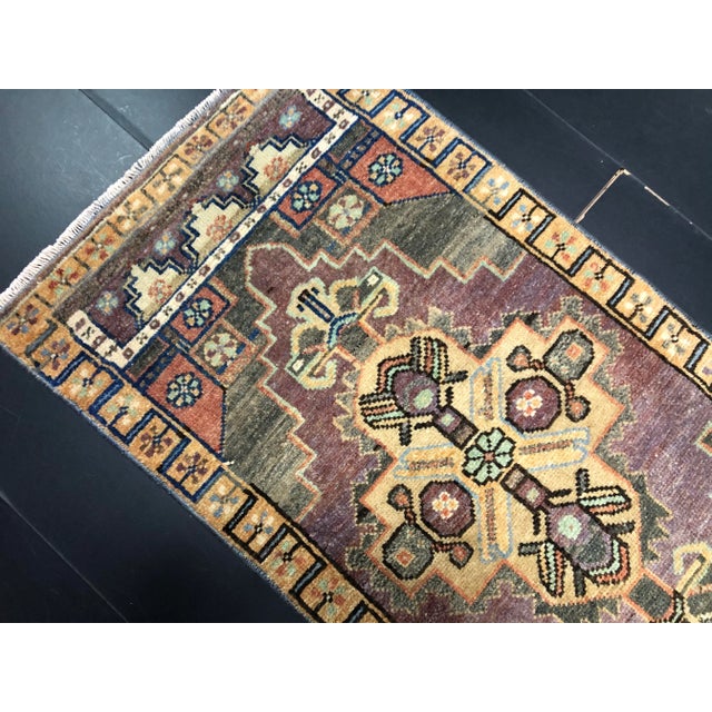 1960s Vintage Oushak Multicolor Hand Knotted Rug For Sale - Image 4 of 6