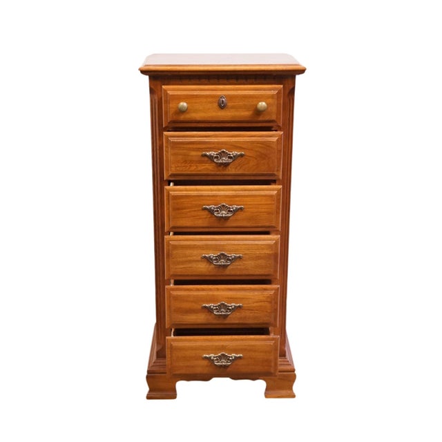 Late 20th Century Sumter Cabinet Co. Sterling Oak Collection Country French 22" Lingerie Chest 1807-993 For Sale - Image 5 of 13