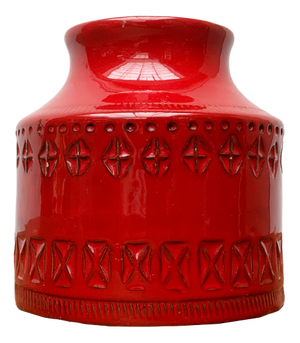 Mid-Century Italian Red Pottery Vase by Aldo Londi for Bitossi, 1960s