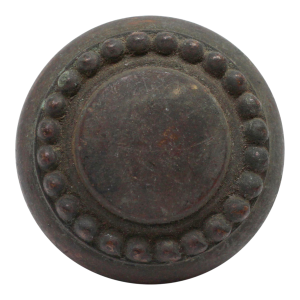 Vintage Concentric Beaded Bronze Interior Door Knob