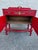 Vintage French Provincial Style Red Painted Buffet Cabinet For Sale - Image 10 of 12