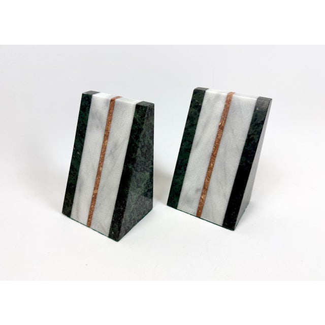 1930s Vintage Art Deco Marble Bookends, 1940s, Set of 2 For Sale - Image 5 of 11