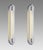 Pair of wall lamps JEAN PERZEL – Top objects - Hand-hammered glass Multi-layered glass panes, satin-finished on the...