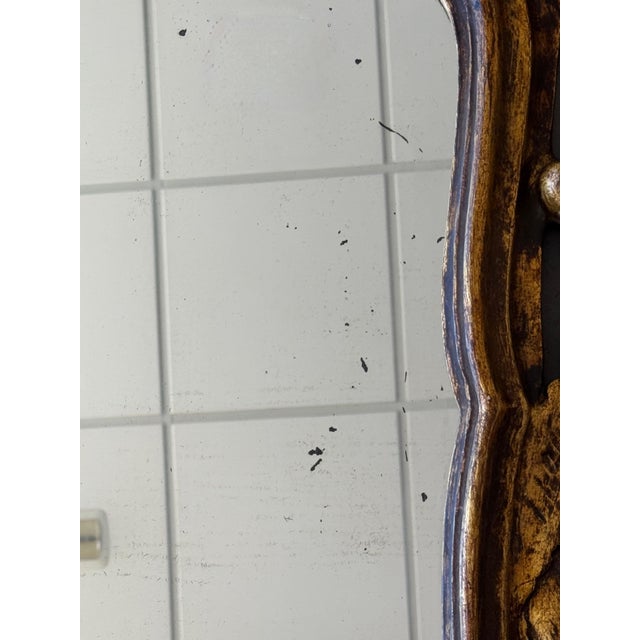 Early 20th Century Spanish 20th Baroque Style Carved Walnut Ormolu Gilded Mirror For Sale - Image 5 of 18