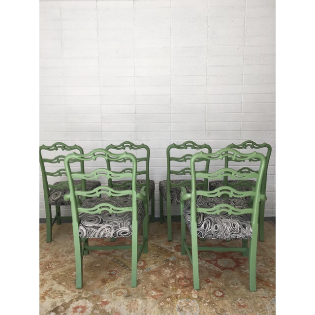 Green Chippendale Black Geode Upholstered Dining Chairs ... (640 x 640 Pixel)
