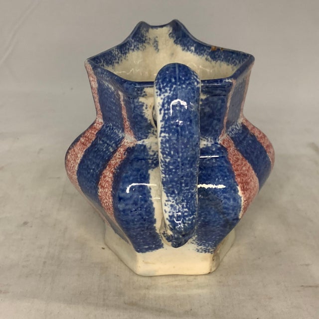 Antique Spatterware Creamer: 19th Century Staffordshire Pottery For Sale - Image 4 of 10