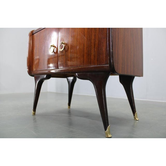 Mid-Century Modern Italian Bedside Tables with Glass Tops, 1950s, Set of 2 For Sale - Image 13 of 17