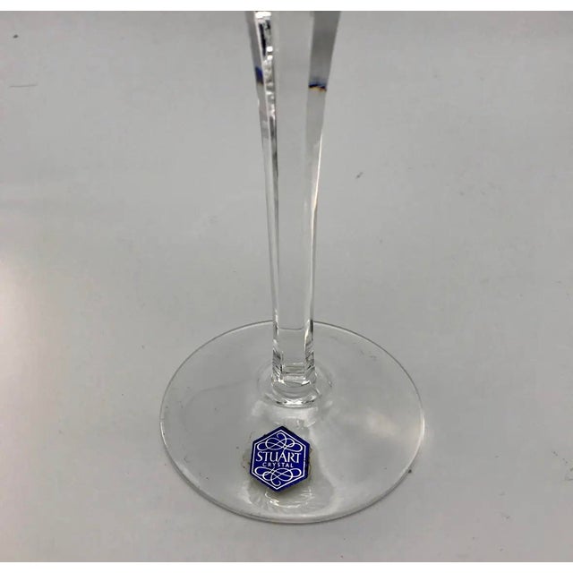 Transparent 1930s Art Deco Stuart Crystal Contessa Hock Glasses - Set of 8 For Sale - Image 8 of 10