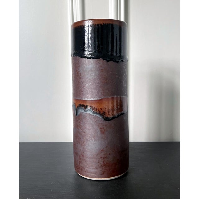 Early Ceramic Vase with Unique Glaze by Brother Thomas Bezanson For Sale - Image 13 of 18