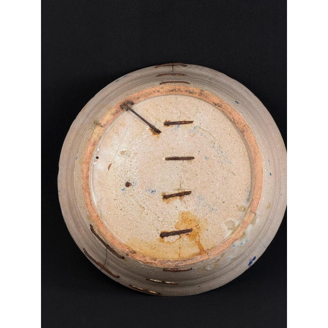 Spanish Blue & White Majolica Fajalauza Lebrillo Bowl, Granada, 1760s-1790s For Sale - Image 9 of 10