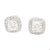 1990s Gia Certified 3 Carat Total Radiant Cut Diamond Stud Earrings in 18k White Gold, A Pair For Sale - Image 4 of 10