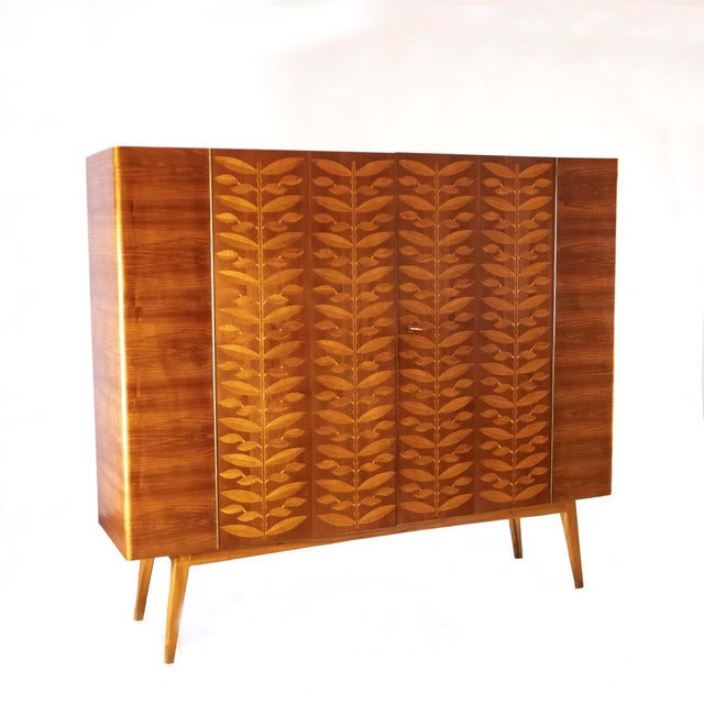 Mid-Century Walnut Highboard, 1950s For Sale - Image 9 of 9