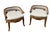 Mid 20th Century Vintage Walnut Slipper Chairs - a Pair For Sale - Image 4 of 8