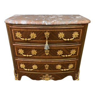 French Kingwood Commode with Marble Top, 1880 For Sale