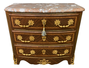 French Kingwood Commode with Marble Top, 1880