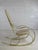 Italian Rocking Chair in Brass and Beige Skaï, 1950s, in Good conditions. Designed 1950 to 1959