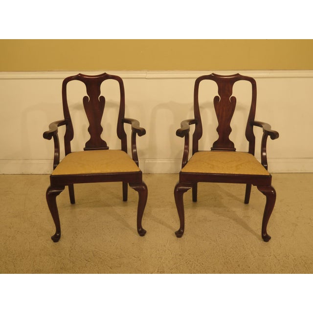 Pair Of Henkel Harris Mahogany Dining Room Armchairs Chairish