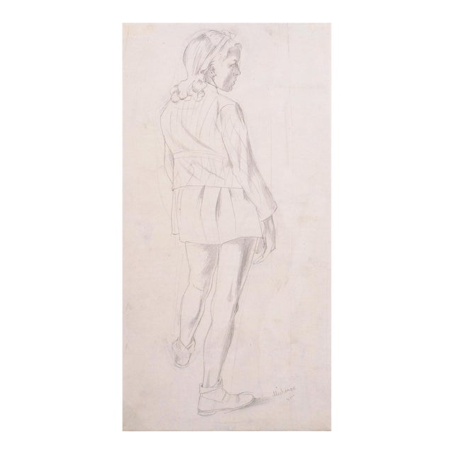 'Standing Girl' by Grégoire Michonze, 1945, École Des Beaux-Arts, Paris, Musée d'Art Moderne De Troyes For Sale