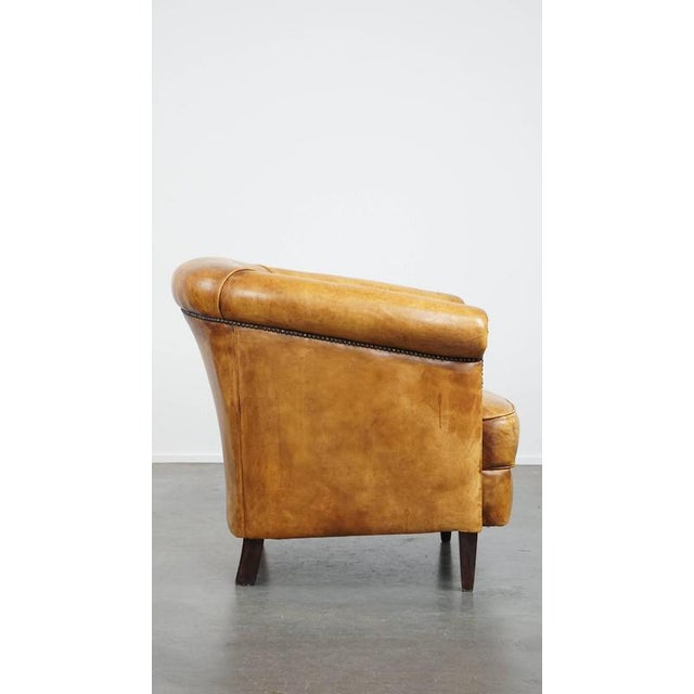 English Leather Club Chair For Sale - Image 3 of 13