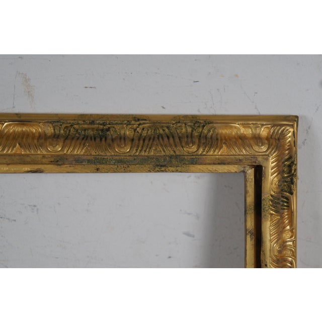Bronze Antique Heavy Gilt Bronze Mirror Picture Artwork Photo Frame For Sale - Image 8 of 10
