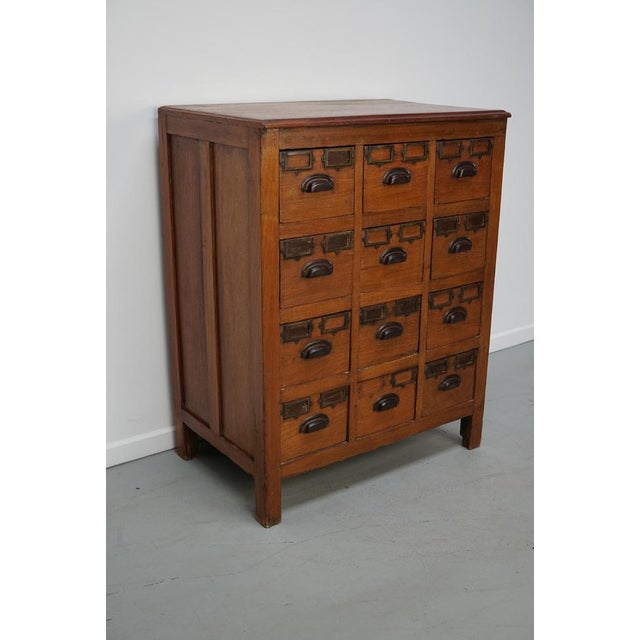 Vintage Asian Teak Apothecary Cabinet, 1930s For Sale - Image 12 of 16