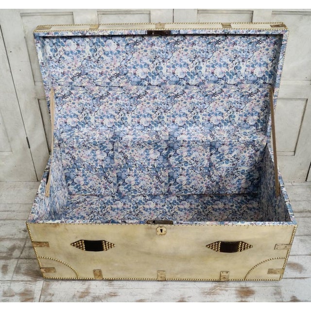 Regency Vellum Travel Trunk, 1820 For Sale - Image 11 of 17