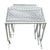 Set of three Mid-Century Modern wrought iron nesting tables in the style of Salterini. Each table features a welded...