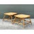 This pair of vintage low stools is a lightweight study in bent rattan, built with a simple, graceful silhouette. Each...