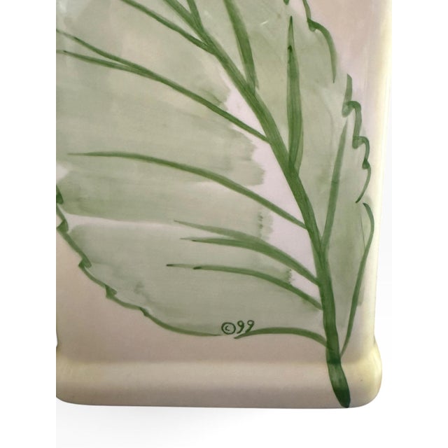 Vintage 1999 Art Home International Floral Ceramic Canisters, a Pair For Sale - Image 4 of 8